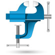 Vector 3D icon of vise