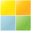 Set of four seam water dew drops texture Set of four seam water dew drops texture
