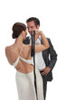 Photo: fashion couple, studio shot on white fashion couple, studio shot on white