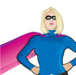 Superhero Woman Closeup No Background