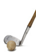 Closeup of vintage golf and ball Closeup of vintage golf and ball
