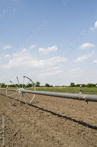 Photo: Irrigation system for water supply in field Irrigation system for water supply in field