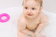Baby in bath Baby in bath