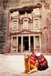 camel in front of treasury petra jordan camel in front of treasury petra jordan