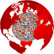 transparency world map with country flags on it transparency world map with country flags on it