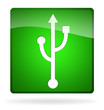 icona usb verde
