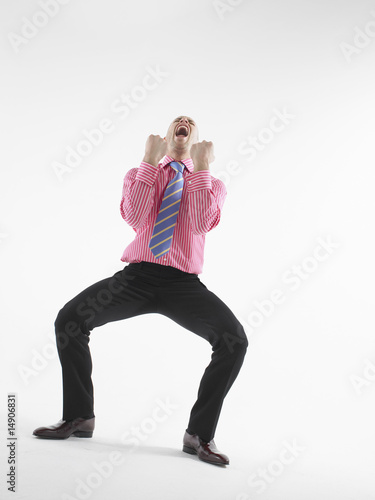 Photo: Excited Businessman Cheering Excited Businessman Cheering