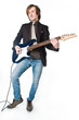 Man playing electro guitar