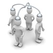 Illustration: Brainstorming. 3d rendered illustration isolated on white. Brainstorming. 3d rendered illustration isolated on white.