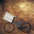 vintage bike on grunge background