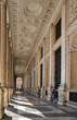 Perspective in a baroque arcade in Rome