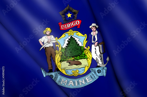 Illustration: Flag pin - Maine (USA) Flag pin - Maine (USA)