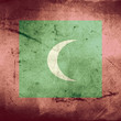 grunge flag of maledives