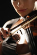 Woman Playing Violin, close-up