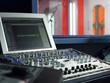 Mixing deck and monitor  in recording studio