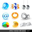 vector set od shiny 3d icons
