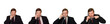 Set of men with phone