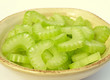 Celery pieces in bowl Celery pieces in bowl