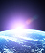 Sunrise outer space Sunrise outer space