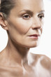 Middle-Aged Woman, shiny skin