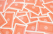 Pile of upturned playing cards