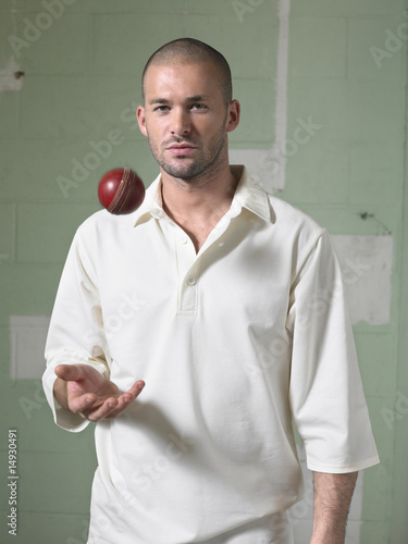 Photo: Confident Cricket Player Confident Cricket Player