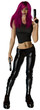 Woman Holding A Guns