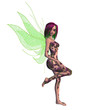 Purple Green Flower Fairy Purple Green Flower Fairy