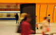 Pendler in der U-Bahn Station