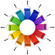 Paint Rollers with Color Wheel Hues Paint Rollers with Color Wheel Hues