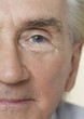 Senior Man, close up of half of face