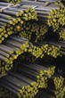 Stacks of Bundles of steel Rebar