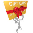 3D Character With Gift Card 3D Character With Gift Card