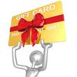 3D Character With Gift Card 3D Character With Gift Card