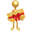 Gold Guy With Gift Card Gold Guy With Gift Card