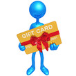 3D Character With Gift Card 3D Character With Gift Card
