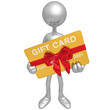 3D Character With Gift Card 3D Character With Gift Card