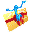 3D Character With Gift Card 3D Character With Gift Card