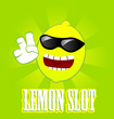 Lemon slot vector illustration.