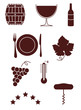 Picto en vecteurs : domaine du vin