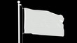 Isolated Iraqi Flag on Flag Pole