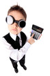 hard time in learning - boy with calculator hard time in learning - boy with calculator