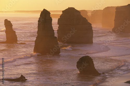 Photo: Australia, Victoria, Great Ocean Road, Twelve Apostles at sunset Australia, Victoria, Great Ocean Road, Twelve Apostles at sunset