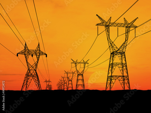 Illustration: Electricity pylons Electricity pylons