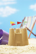 Photo : Sand castle on beach Sand castle on beach