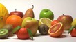 zoom e carrellata su trionfo di frutta