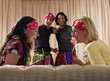 Two couples at dressing up party