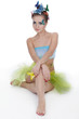 model with butterfly bodyart