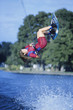 Kitesurfer jumping