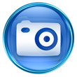 Camera icon blue, isolated on white background Camera icon blue, isolated on white background